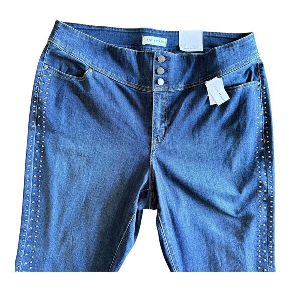 Lane Bryant Signature Fit Jegging High Rise Studded Super Stretch Jeans Size 20 - Picture 2 of 12